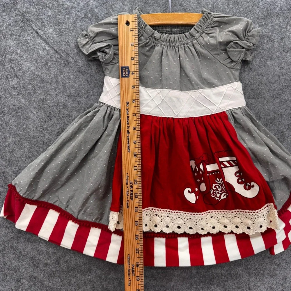 Persnickety Girls Dress Legging Headband Set Size 6-12M Red Christmas Stocking‎
